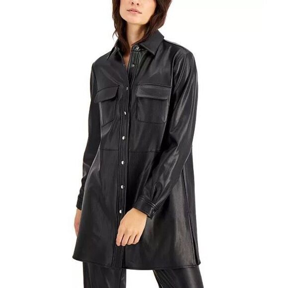 Anne Klein Faux Leather Jacket - Size Large - Picture 6 of 14